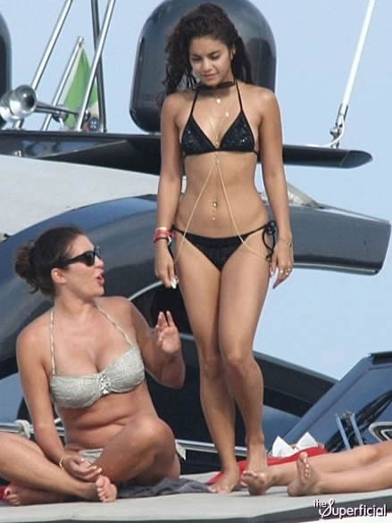 Vanessa Hudgens in black bikini