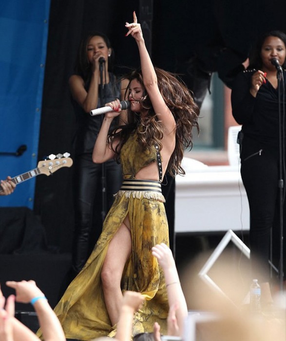 Selena Gomez Upskirt on stage