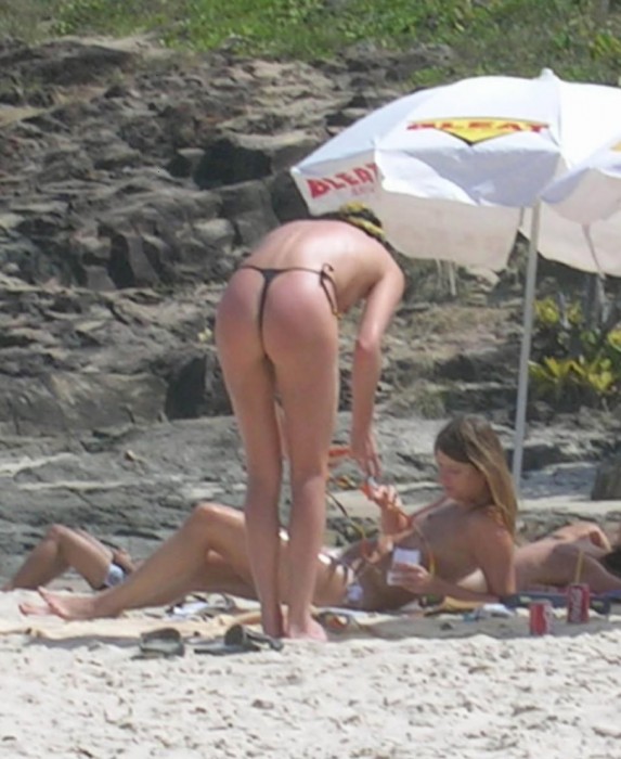 Charlize Theron Topless at the beach sexy ass