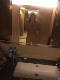 Carly Booth Nude in mirror