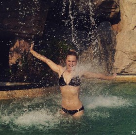 Carly Booth in black bikini leaked