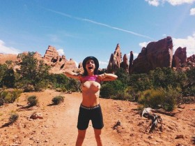 Caitlin Stasey shows her boobs