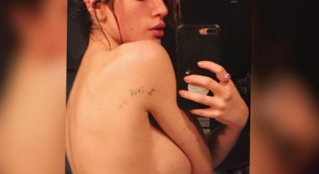 Bella Thorne Topless (8 Photos + Video)